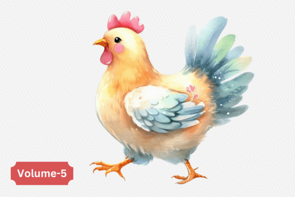 Download Watercolor Chicken Sublimation Volume –5 - Premium Resources