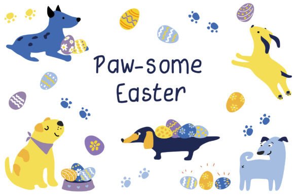 Download Paw-some Easter Dog Illustrations - Premium Resources