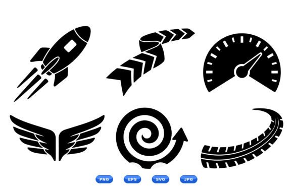 Download Speed Icon Vector Graphics Set - Graphics set Collection