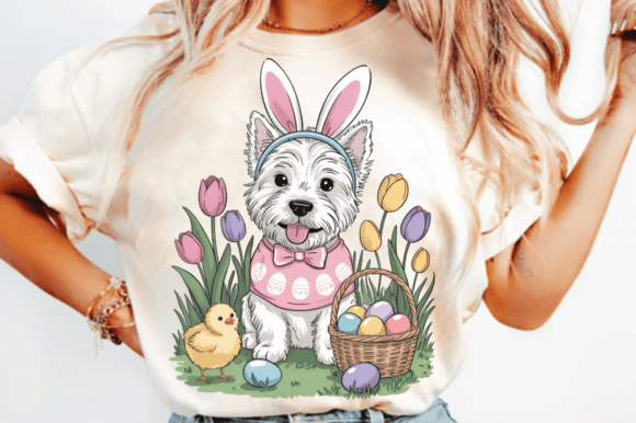 Download Cute White Terrier Easter Dog Bunny Ears - Premium Resources