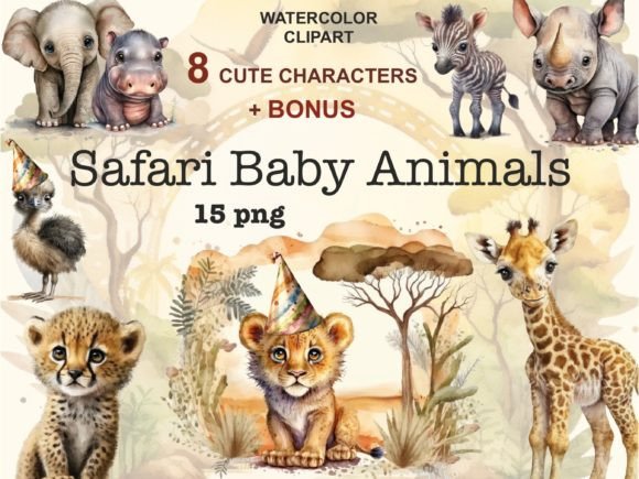 Download Safari Baby Animals, Cute Animal Clipart - Cute animal clipart Collection