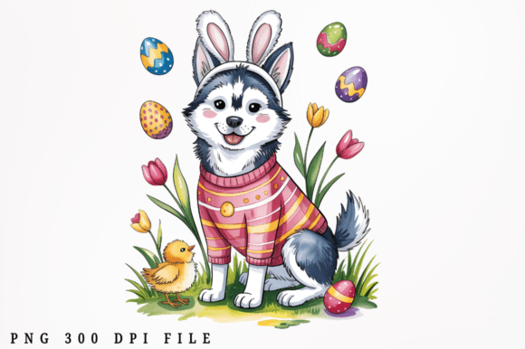 Download Cute Easter Dog Bunny Ears Schnauzer PNG - Premium Resources